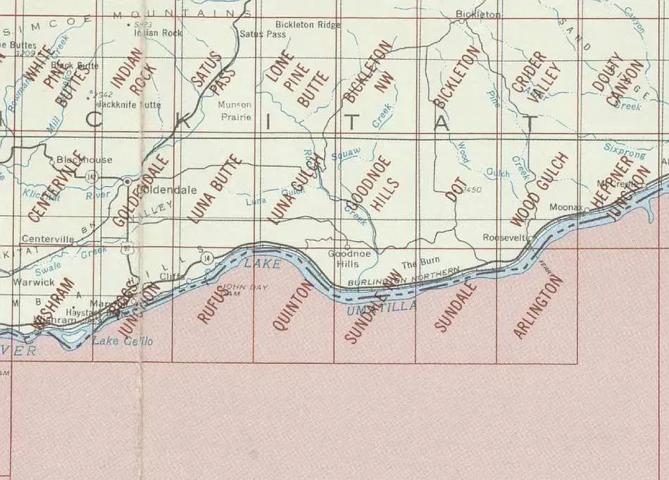 Goldendale WA Area 1:24K USGS Topo Maps