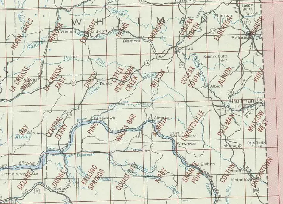Pullman Area 1:24K USGS Topo Maps