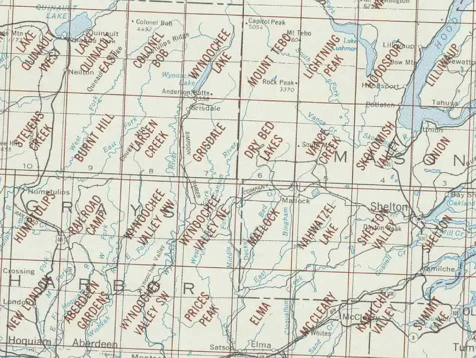 Shelton Area 1:24K USGS Topo Maps