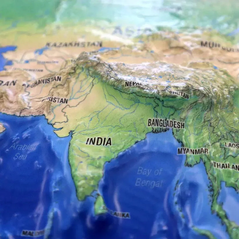 World Raised Relief Map