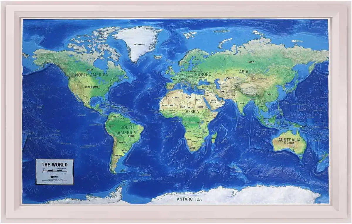 World Raised Relief Map