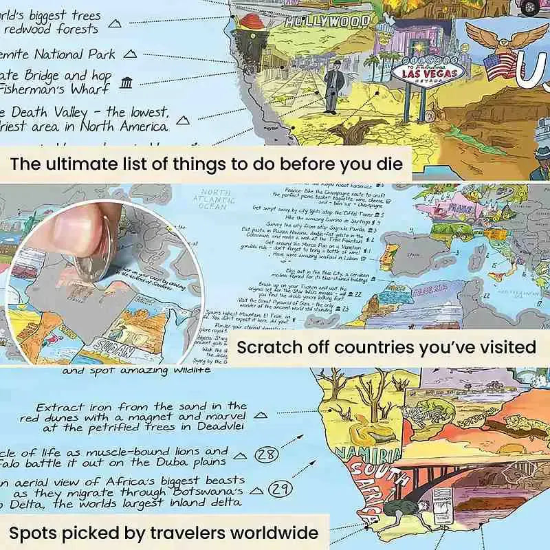 Bucket List Scratch Off World Map