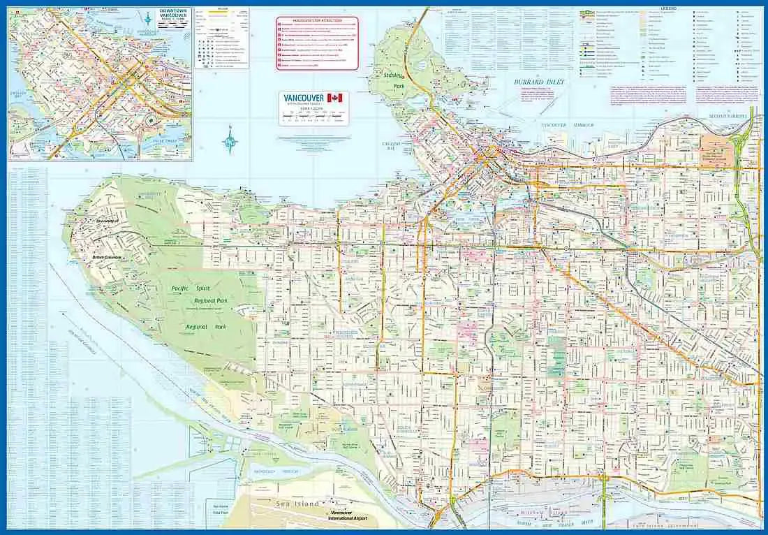 Richmond & Vancouver Bike and Hike Travel Map