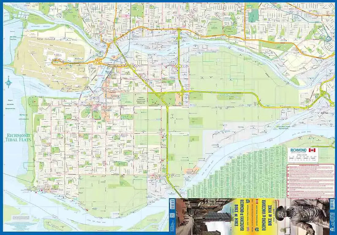 Richmond & Vancouver Bike and Hike Travel Map