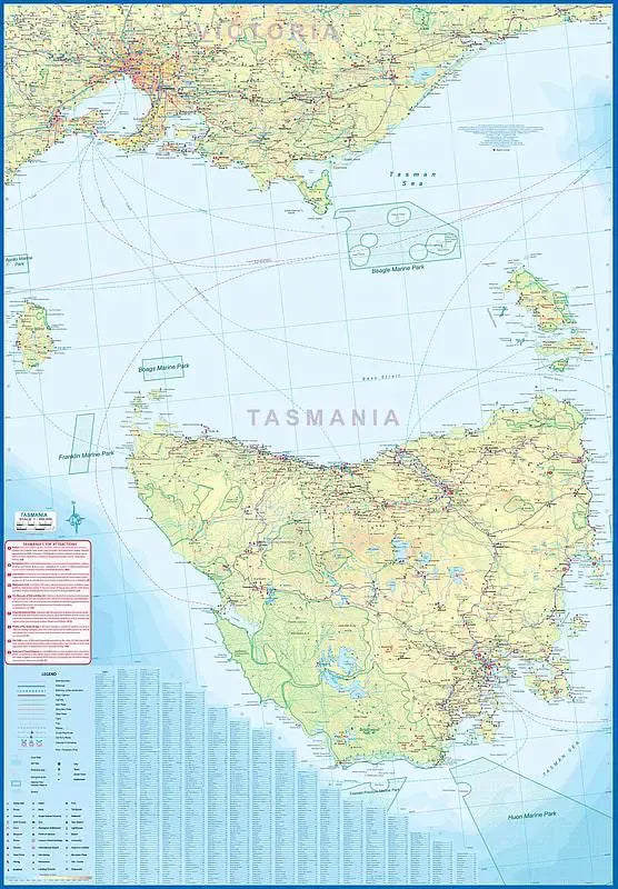 Tasmania & Victoria Travel Map