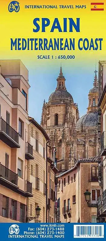 Spain Mediterranean Coast Travel Map
