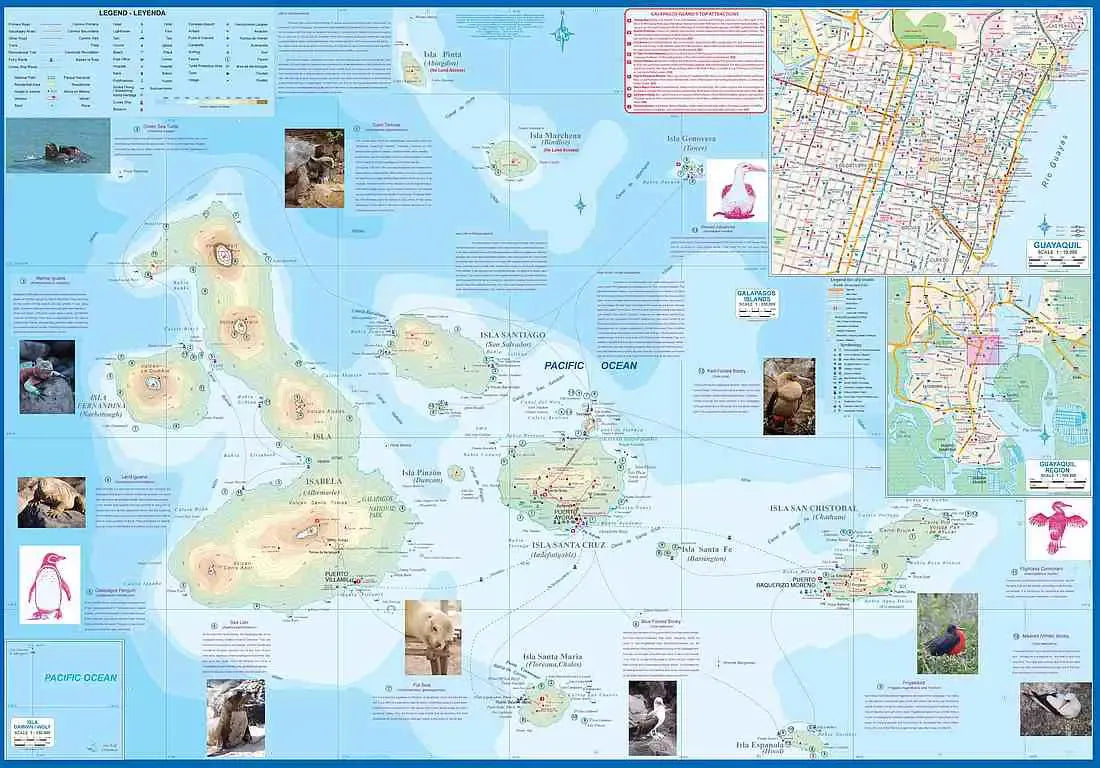 Galapagos Islands Travel Map & Quito Map