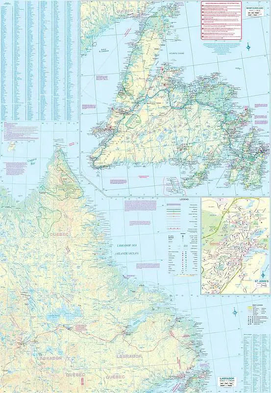 Canada East Coast Travel Map