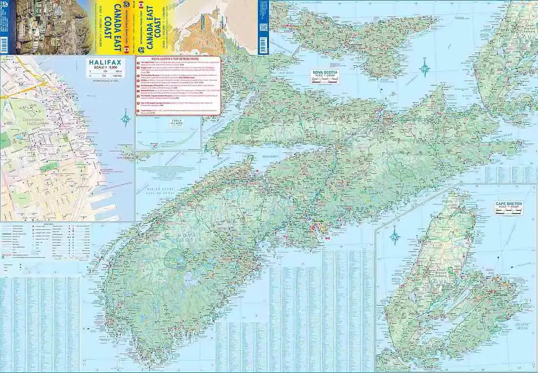 Canada East Coast Travel Map