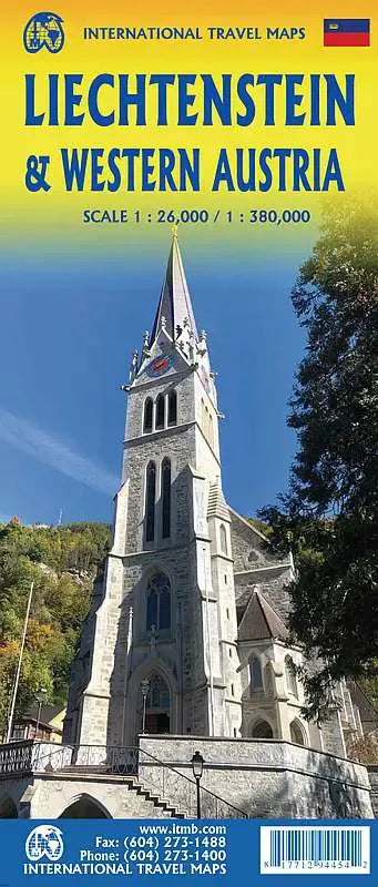 Liechtenstein & Western Austria Travel Map