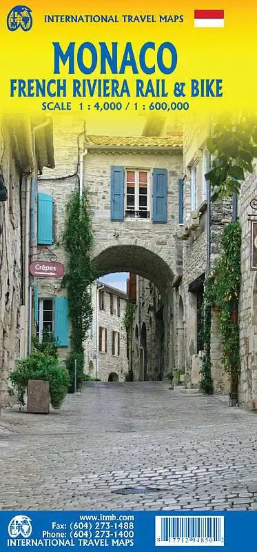 Monaco & French Riviera Travel Map