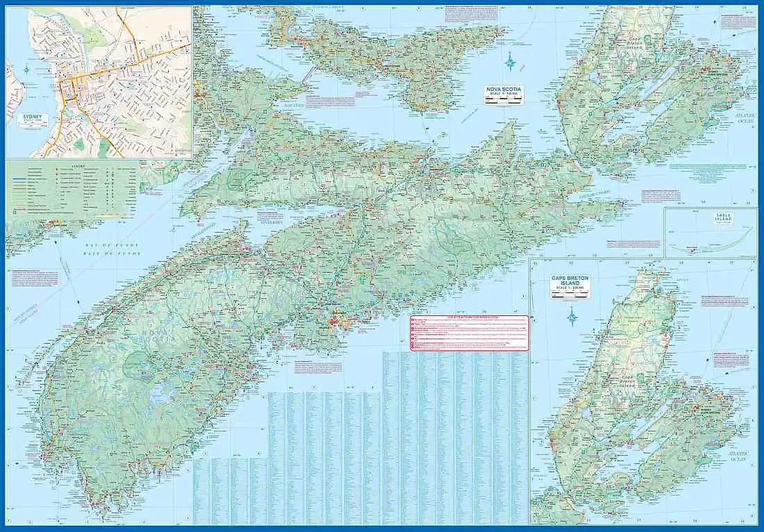 Halifax & Nova Scotia Travel Map