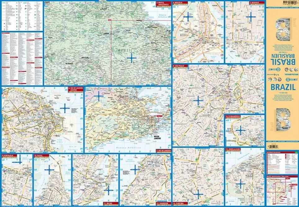 Brazil Laminated Travel Map l Borch