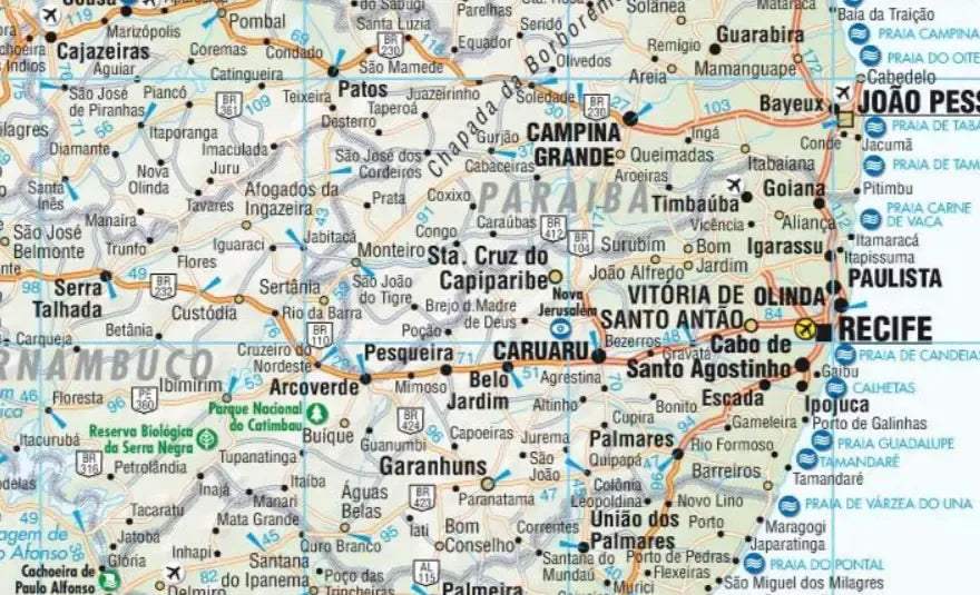 Brazil Laminated Travel Map l Borch