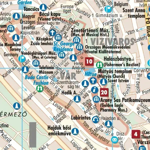 Budapest Laminated City Map l Borch