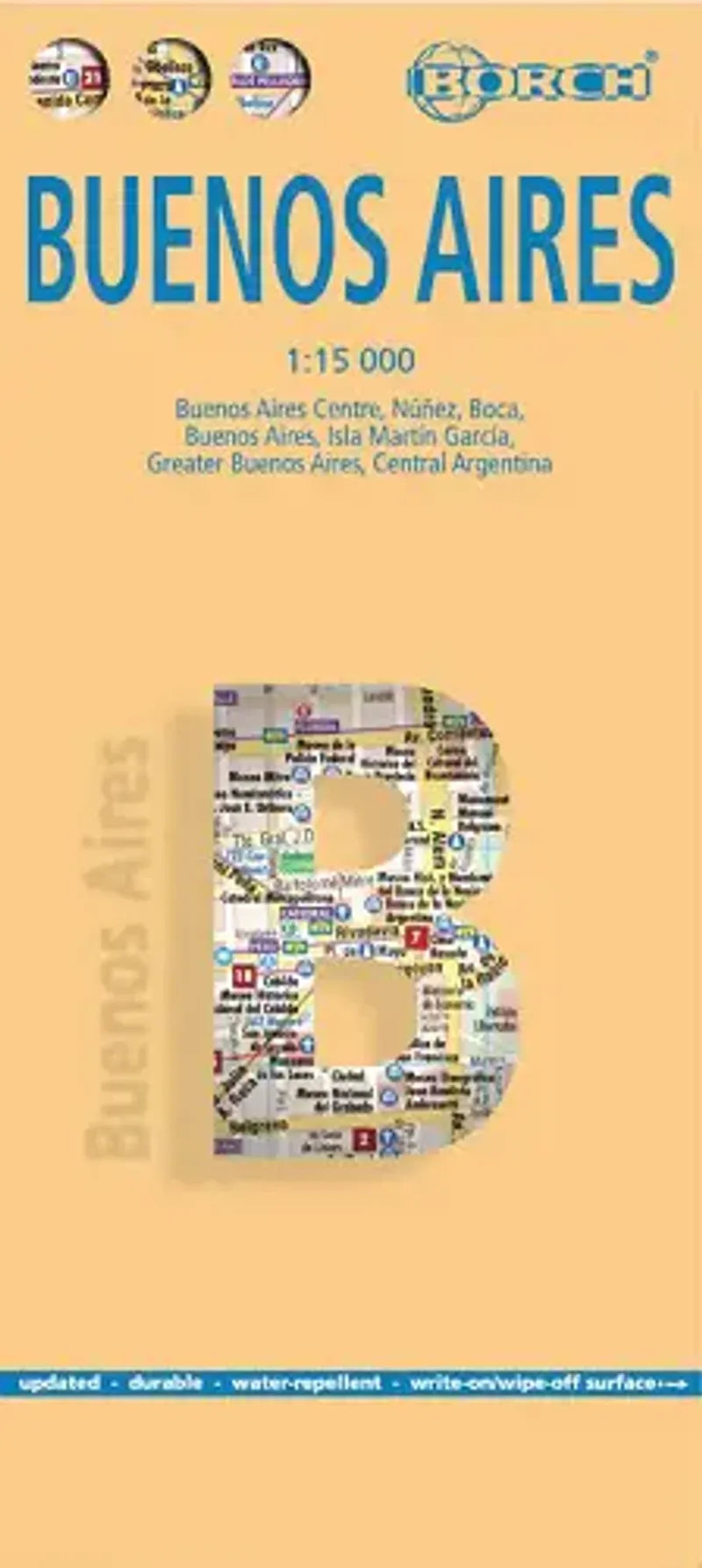 Buenos Aires Laminated City Map l Borch