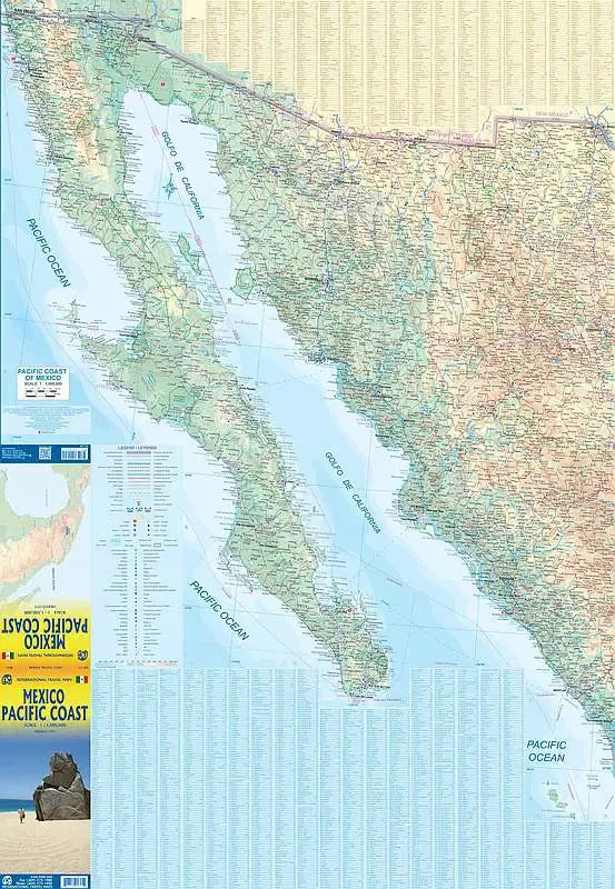 Mexico Pacific Coast Travel Map