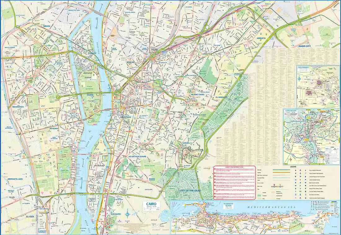 Cairo & Nile Delta Travel Map