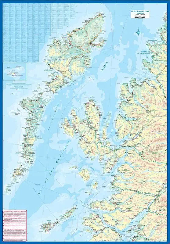 Scotland Western Islands Travel Map