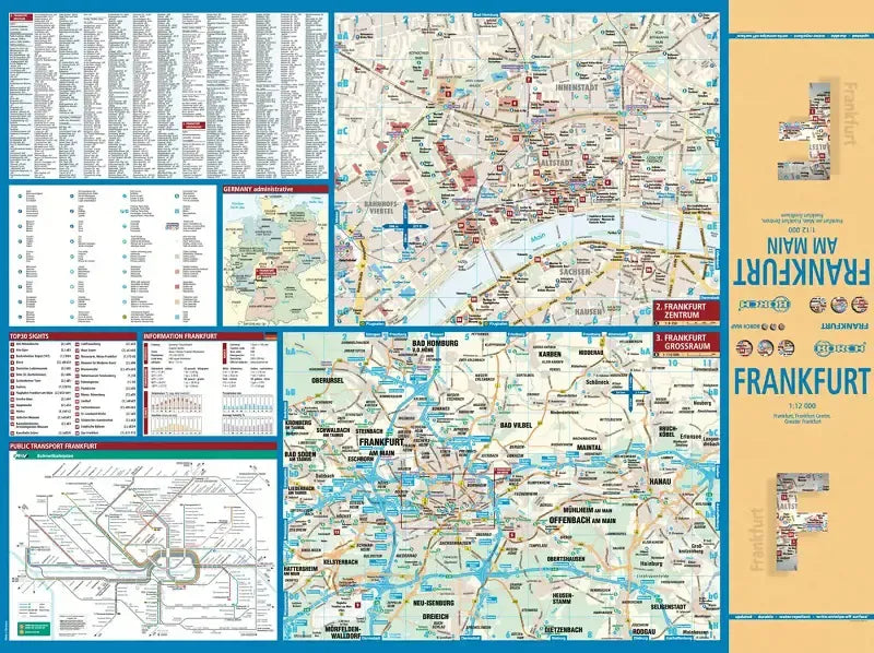 Frankfurt Laminated City Street Map l Borch