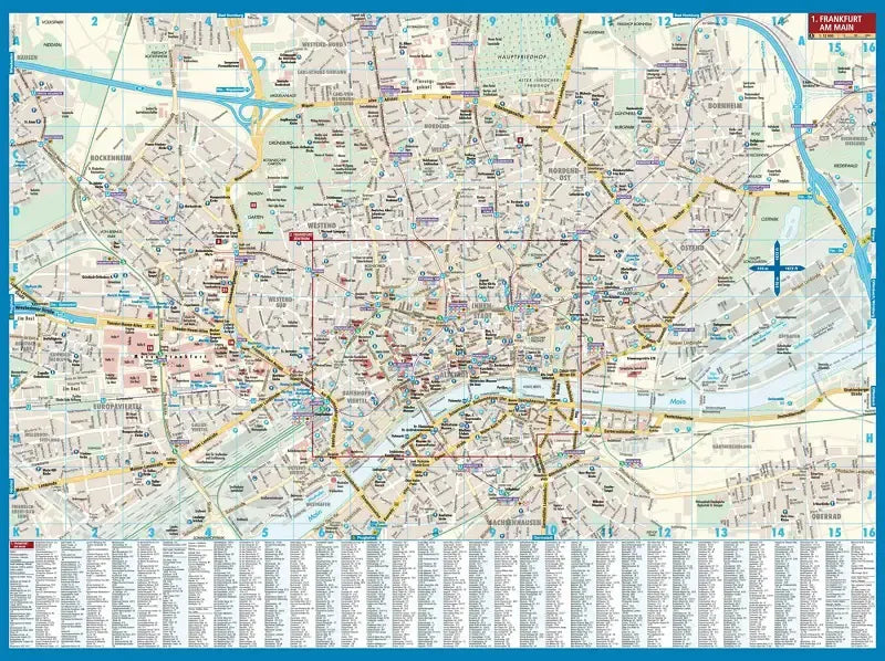 Frankfurt Laminated City Street Map l Borch