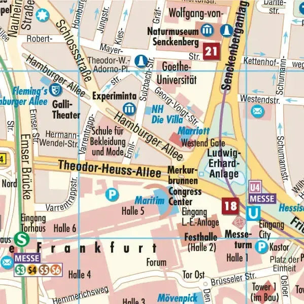 Frankfurt Laminated City Street Map l Borch