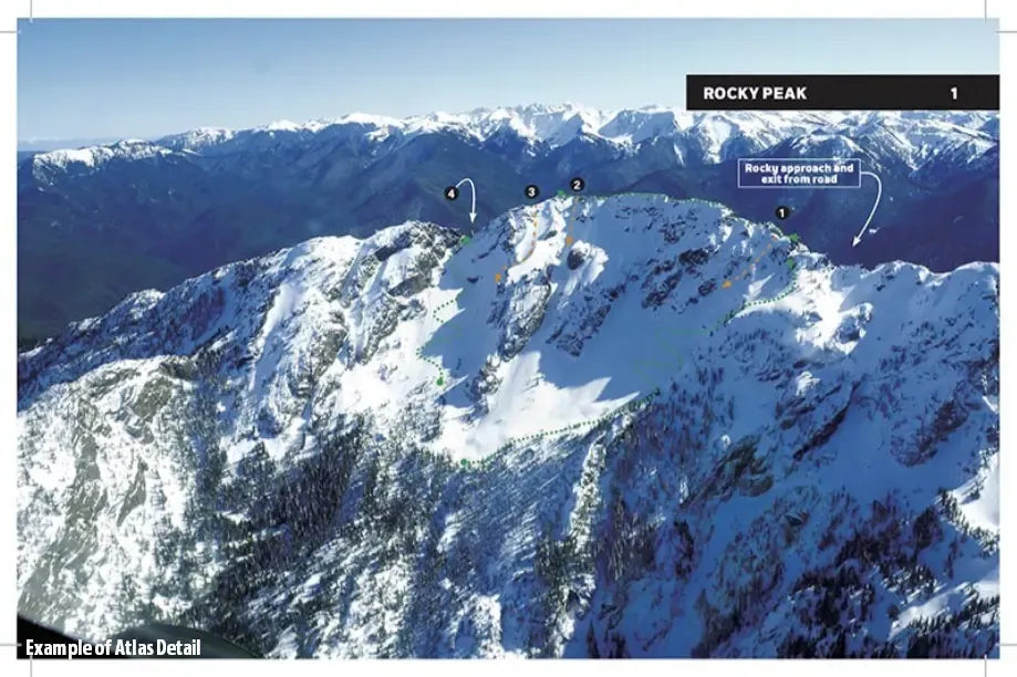 Backcountry Skiing Olympic NP Atlas & Map