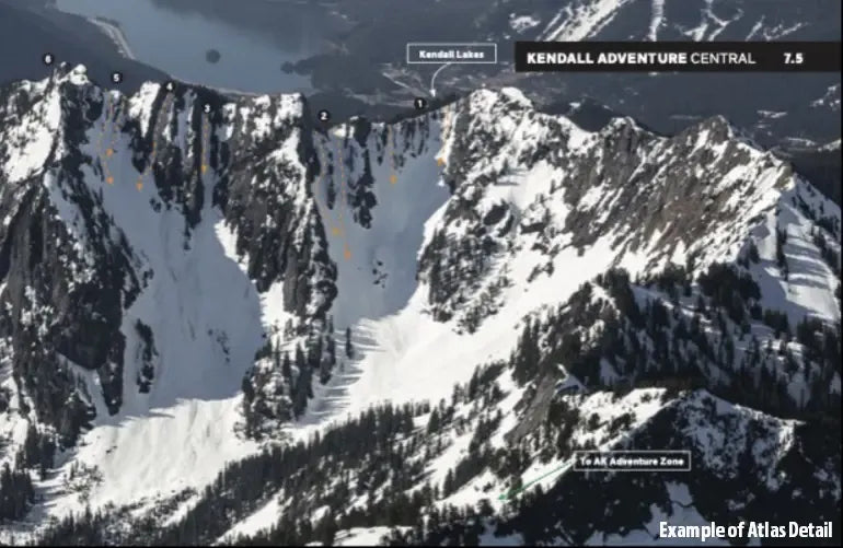 Backcountry Skiing Snoqualmie Pass Atlas & Map
