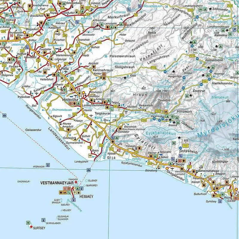 Iceland Road Map by Freytag & Berndt