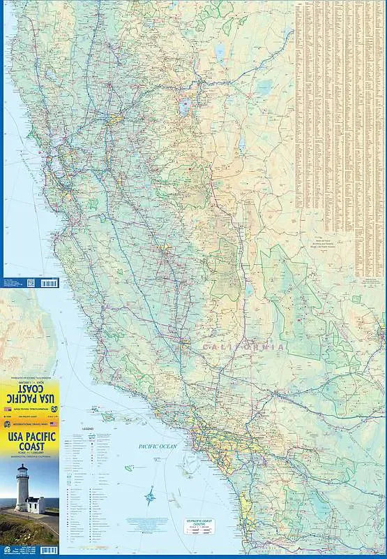 Pacific Coast Road Map