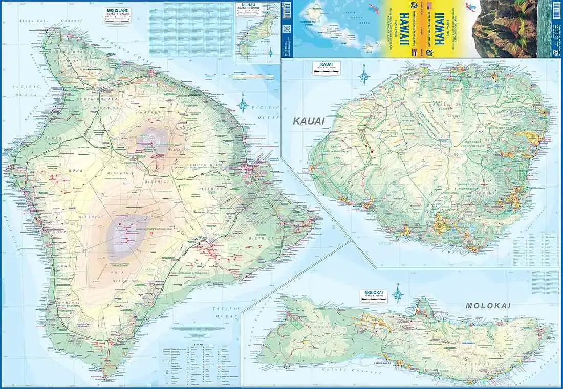 Hawaiian Islands Travel Map