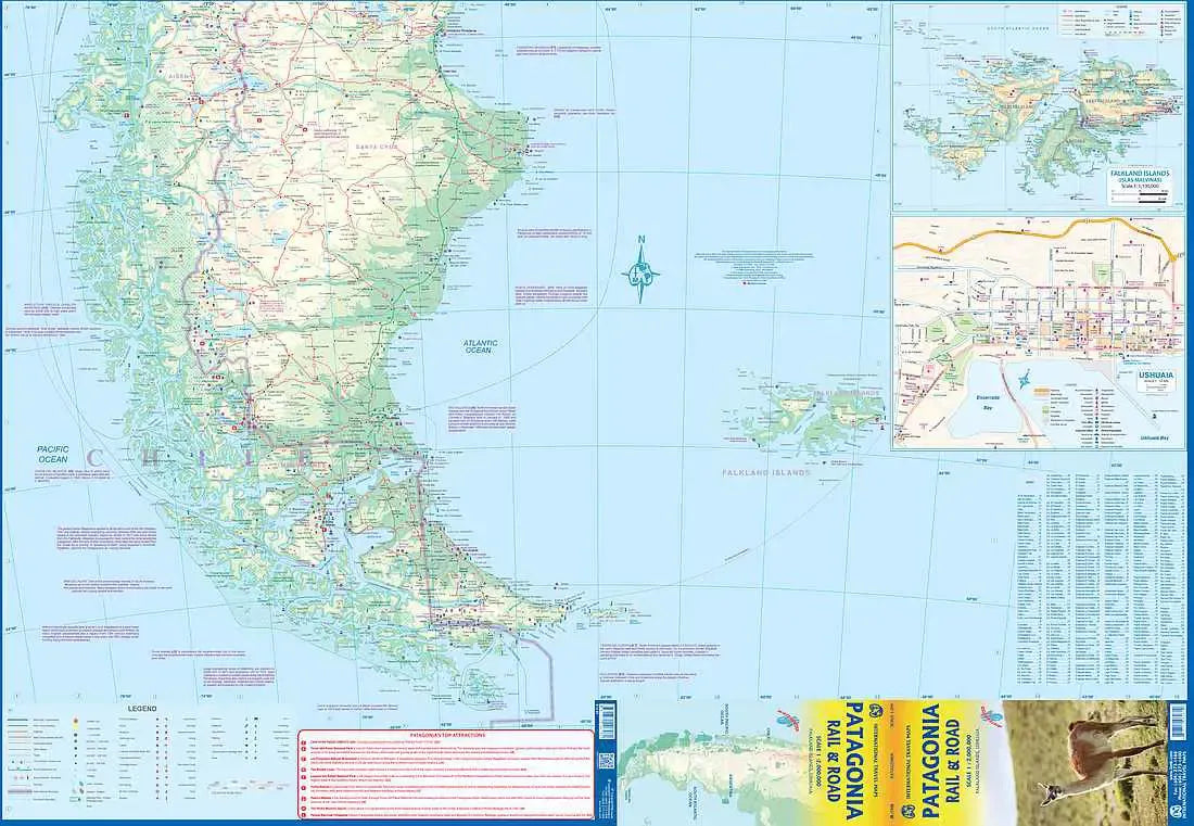 Patagonia Rail & Road Travel Map