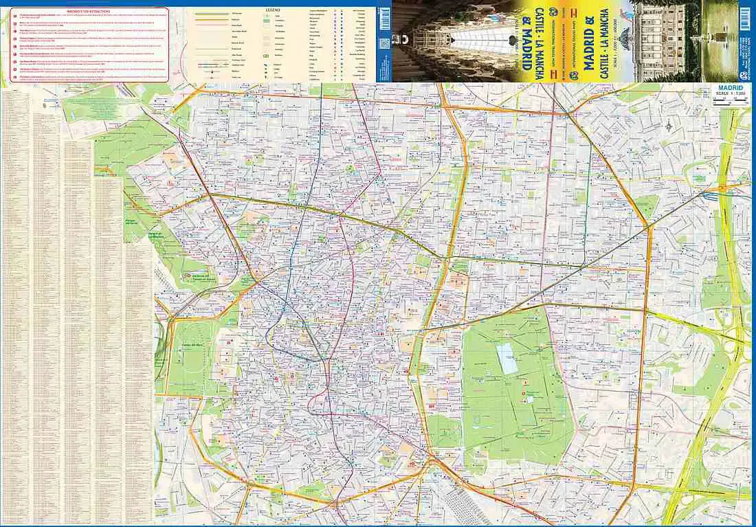 Madrid City Street Map