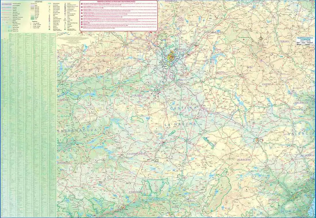 Madrid City Street Map