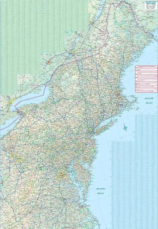East Coast Travel Map