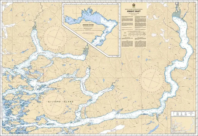 Canadian Chart 3515, Knight Inlet