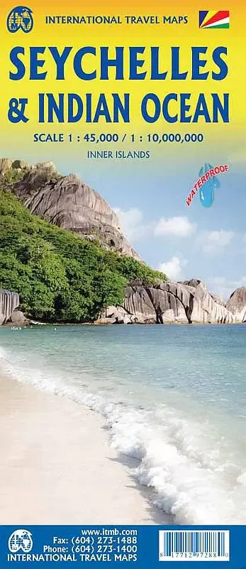 Seychelles Islands Indian Ocean Travel Map