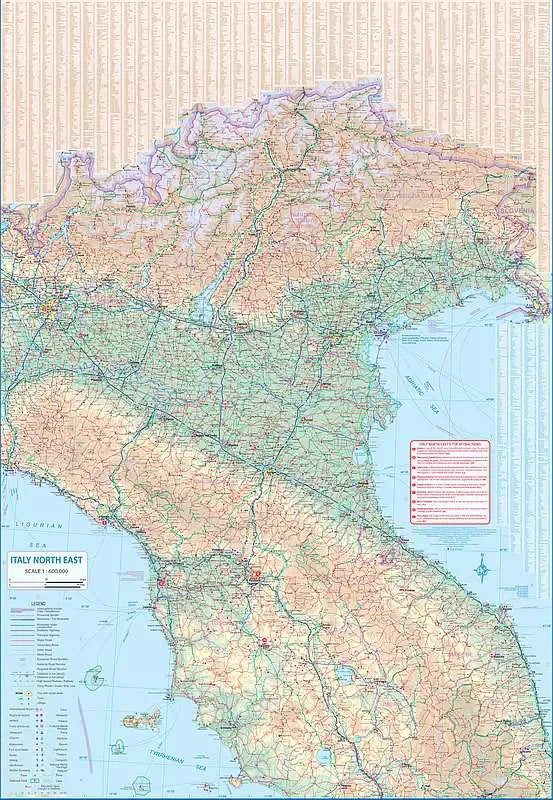 Florence & Italy Northeast Travel Map