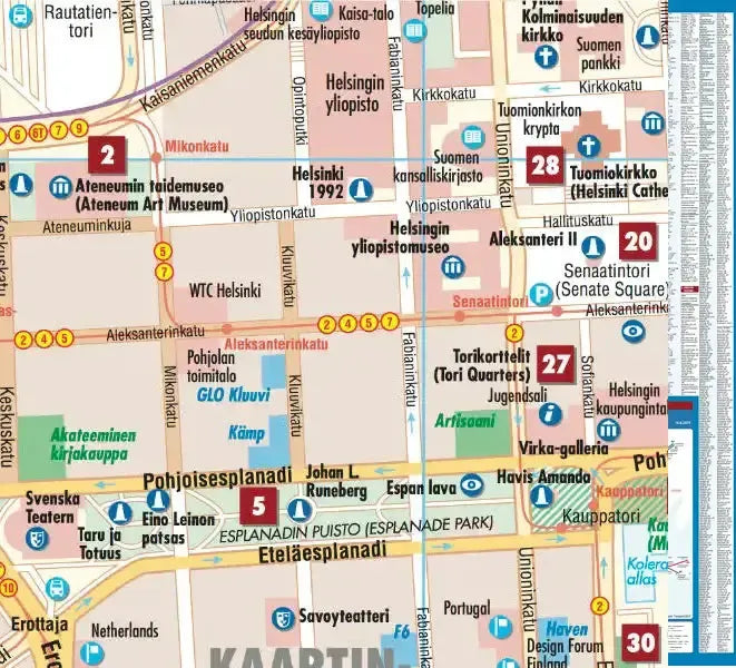 Helsinki Laminated City Street Map l Borch