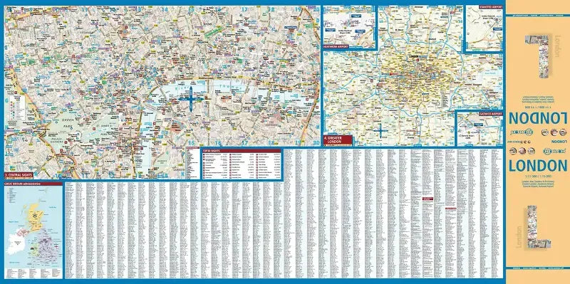 London Laminated City Street Map l Borch