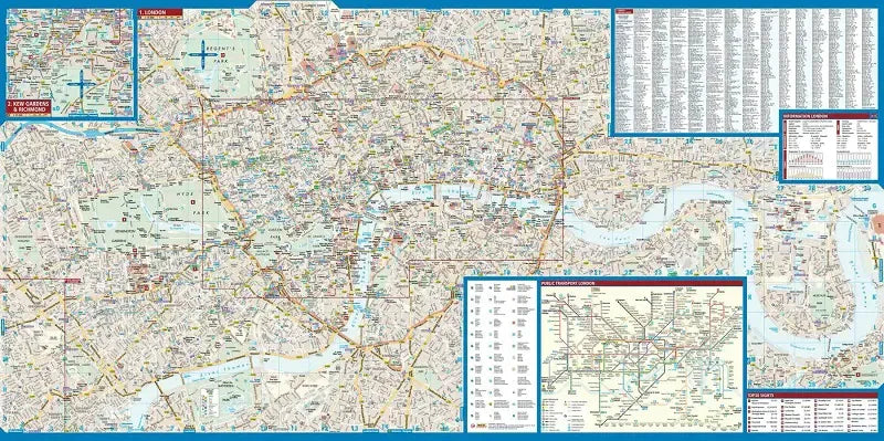 London Laminated City Street Map l Borch