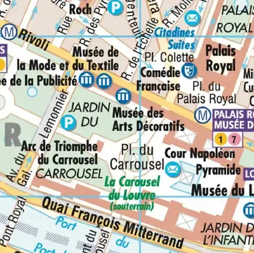 Paris Laminated City Street Map l Borch