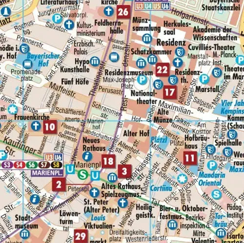 Munich Laminated City Street Map l Borch