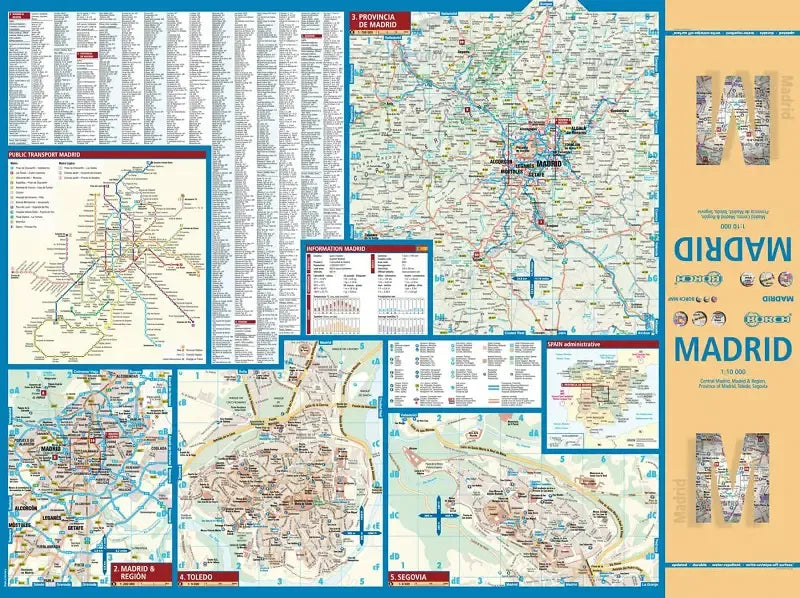 Madrid Laminated City Street Map l Borch