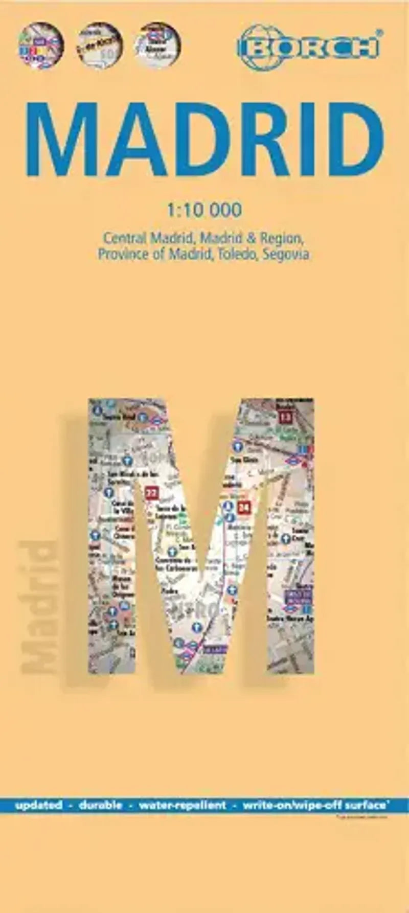 Madrid Laminated City Street Map l Borch