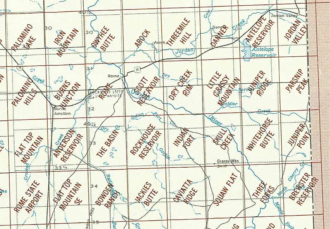 Jordan Valley Area 1:24K USGS Topo Maps