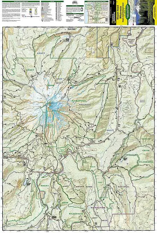 Mt. Hood Wilderness Hiking Map