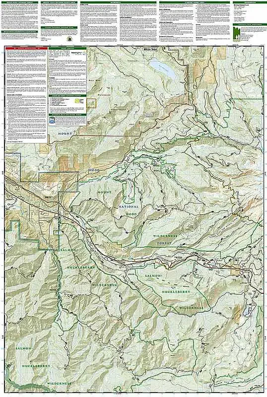 Mt. Hood Wilderness Hiking Map