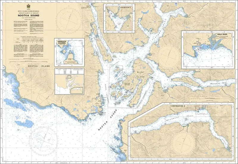 Canadian Chart 3675, Nootka Sound