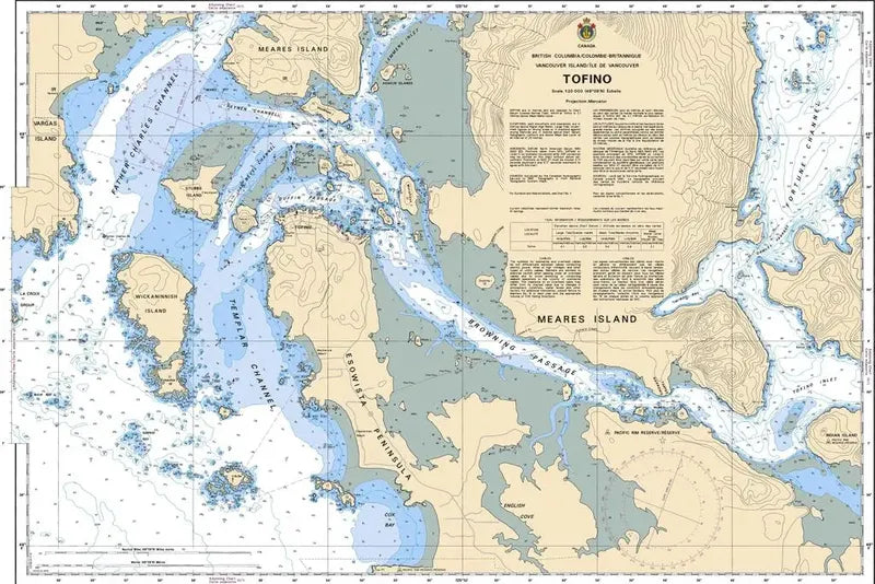 Canadian Chart 3685, Tofino